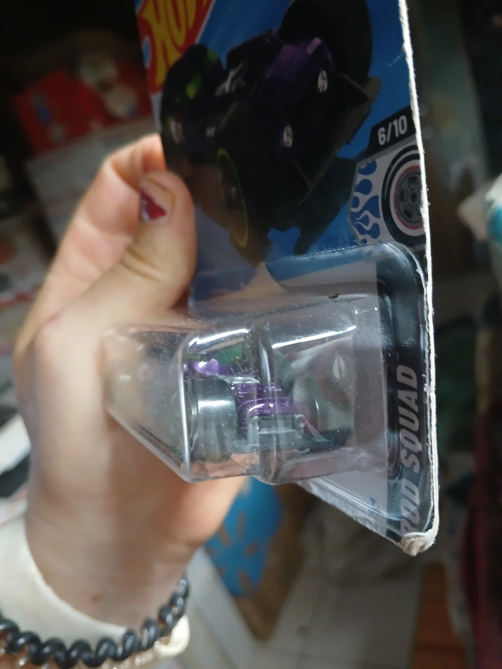 the Hot Wheels HW50 Concept in purple from the 2025 Rod Squad series (collector
